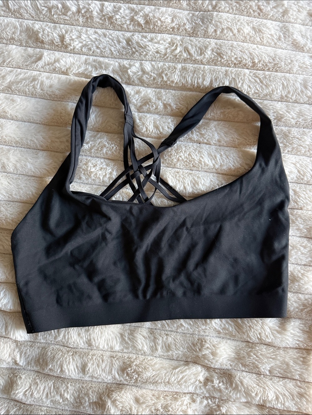 lululemon athletica Black Crisscross Back Sports Bra - No Pads